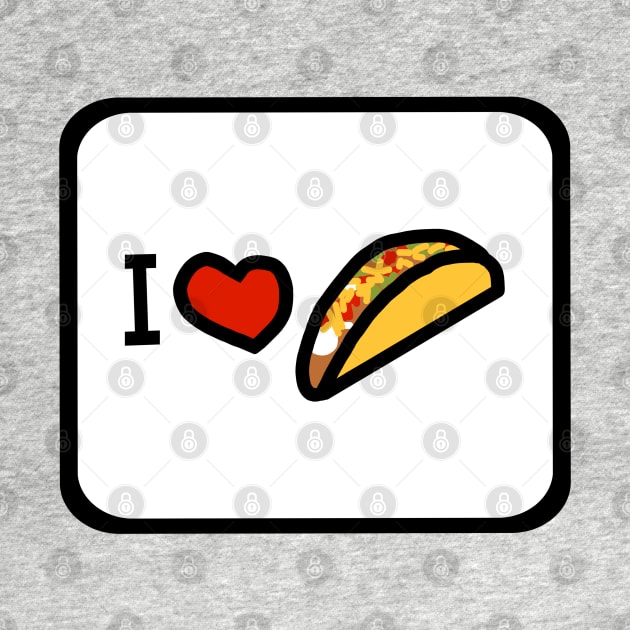 Framed Food I Love a Taco by ellenhenryart